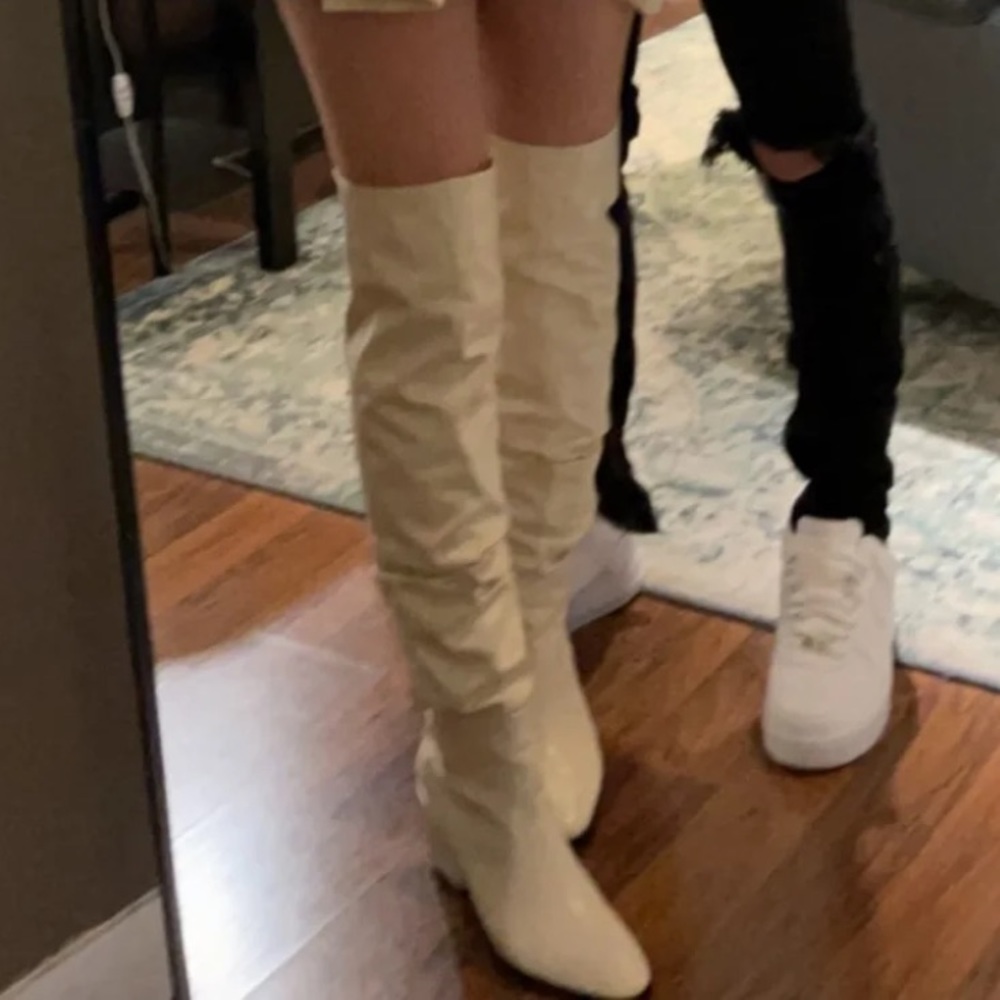 Storets Ruched Thigh High Boots